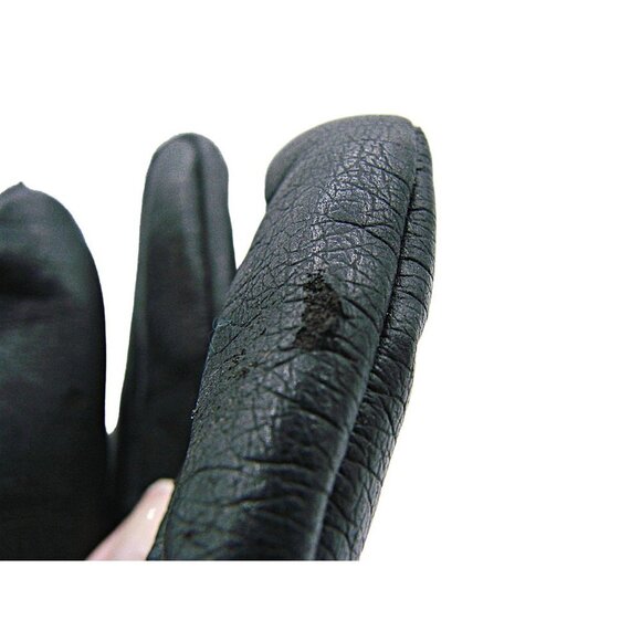 Vintage Womens Black Fashion Faux Fur Partially Lined Stretch Gloves Size B - Picture 3 of 12